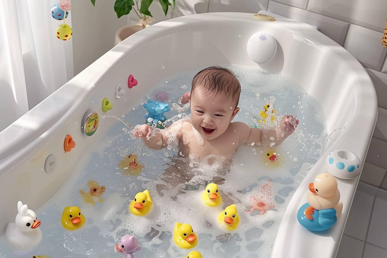 Comment donner le bain à bébé dans une baignoire ?