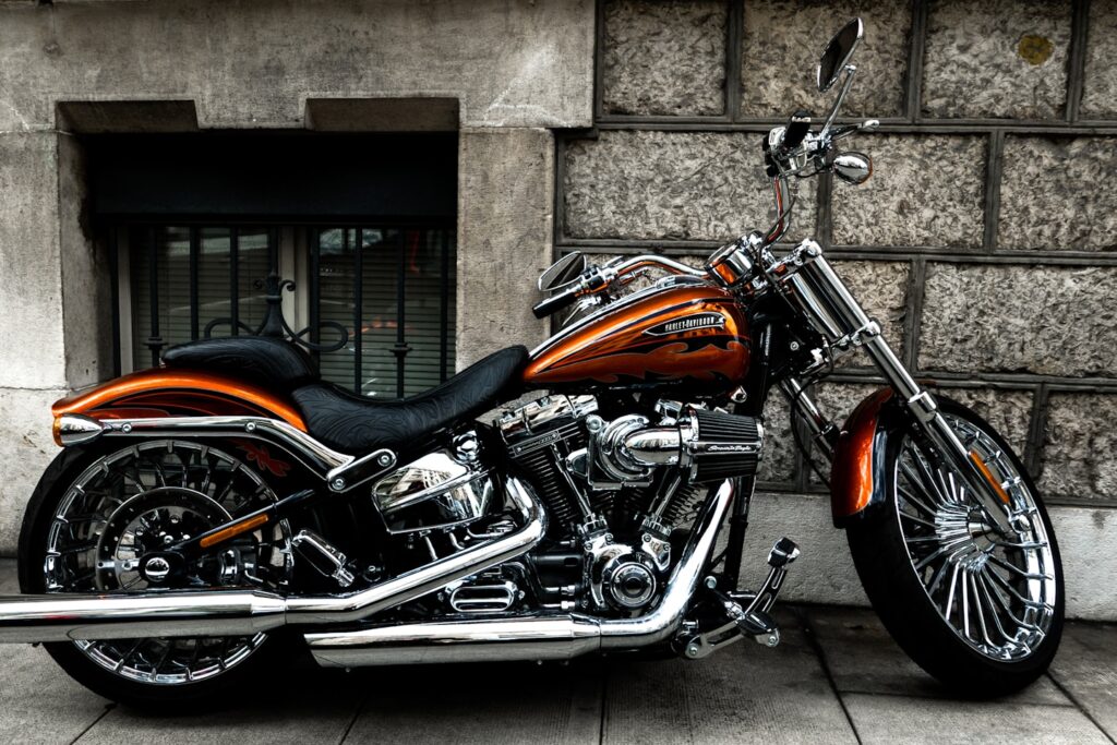 Orange Harley Davidson